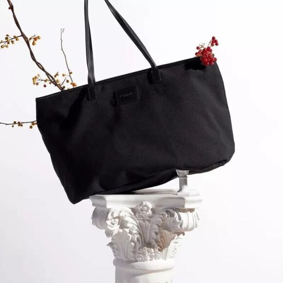 CLEOBELLA Large Black Canvas Tote Bag - Picture 1 of 1